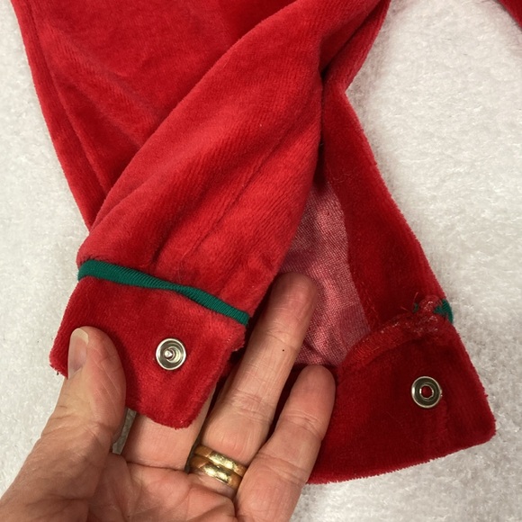 Merry Christmas by just love red velour Christmas tree my first jumpsuit 12m - Picture 6 of 8